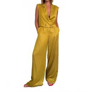 NEW JIJI claudie wide leg pants in olive